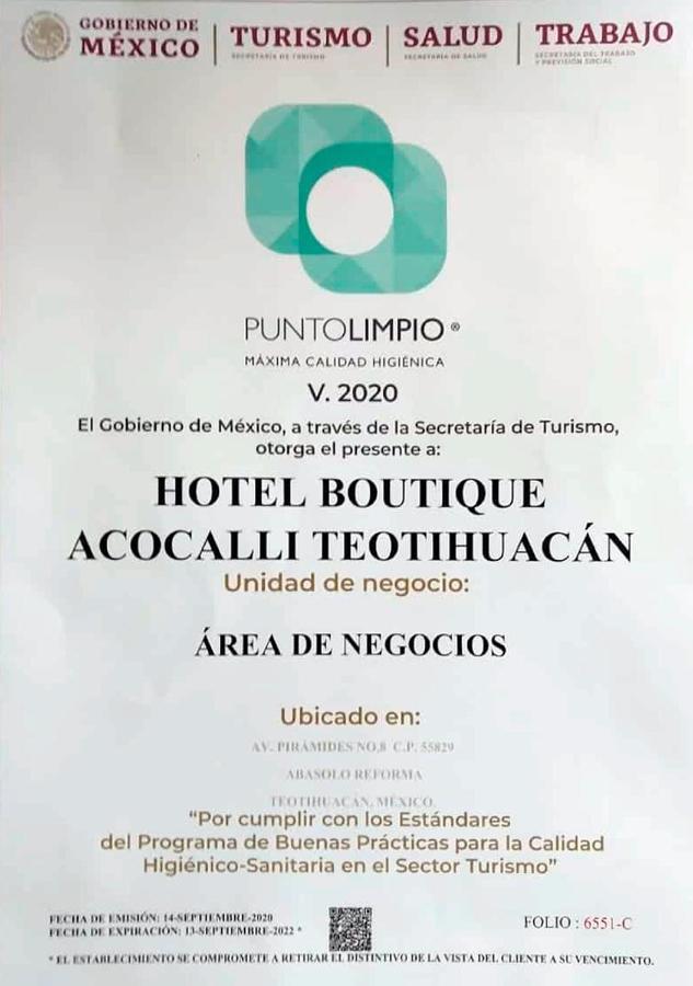 Hotel Boutique Acocalli San Juan Teotihuacán Esterno foto